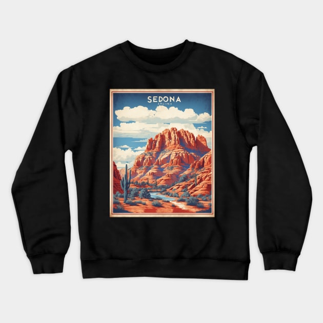 Sedona Arizona United States of America Tourism Vintage Poster Crewneck Sweatshirt by TravelersGems